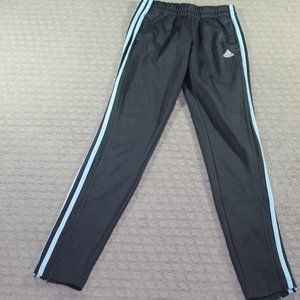 Adidas Women's Size XS Grey Jogging Pants with Blue Classic Stripes